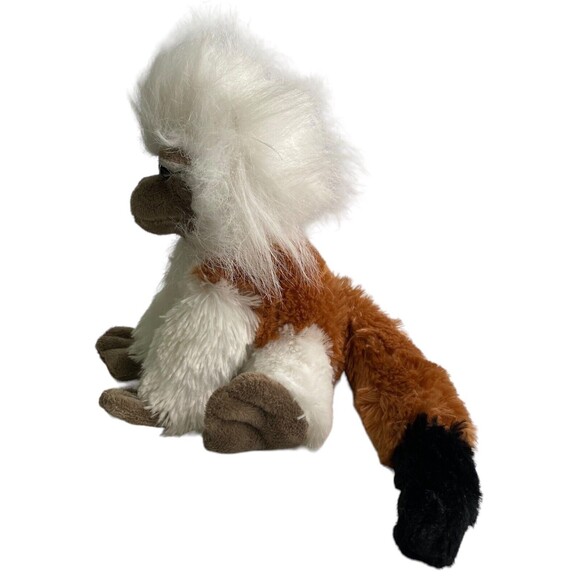 FIESTA Cotton Top Tamarin Monkey Furry Plush Soft Stuffed Animal Toy 8" - Picture 2 of 9